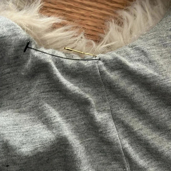 [M]Dylan Heather Natural Melange Fur  Vest - Picture 6 of 8